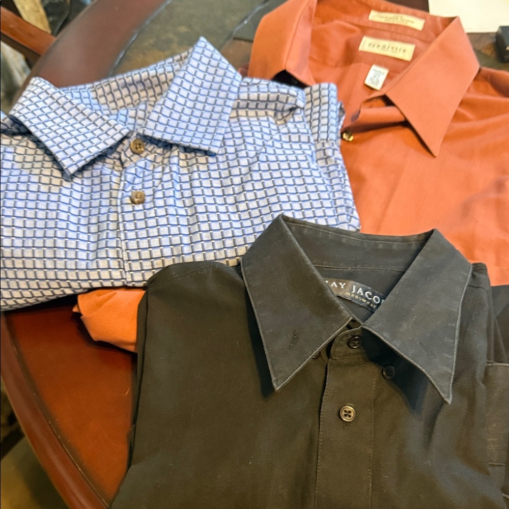 Three  Men's Dress Shirt execellent cond .size large